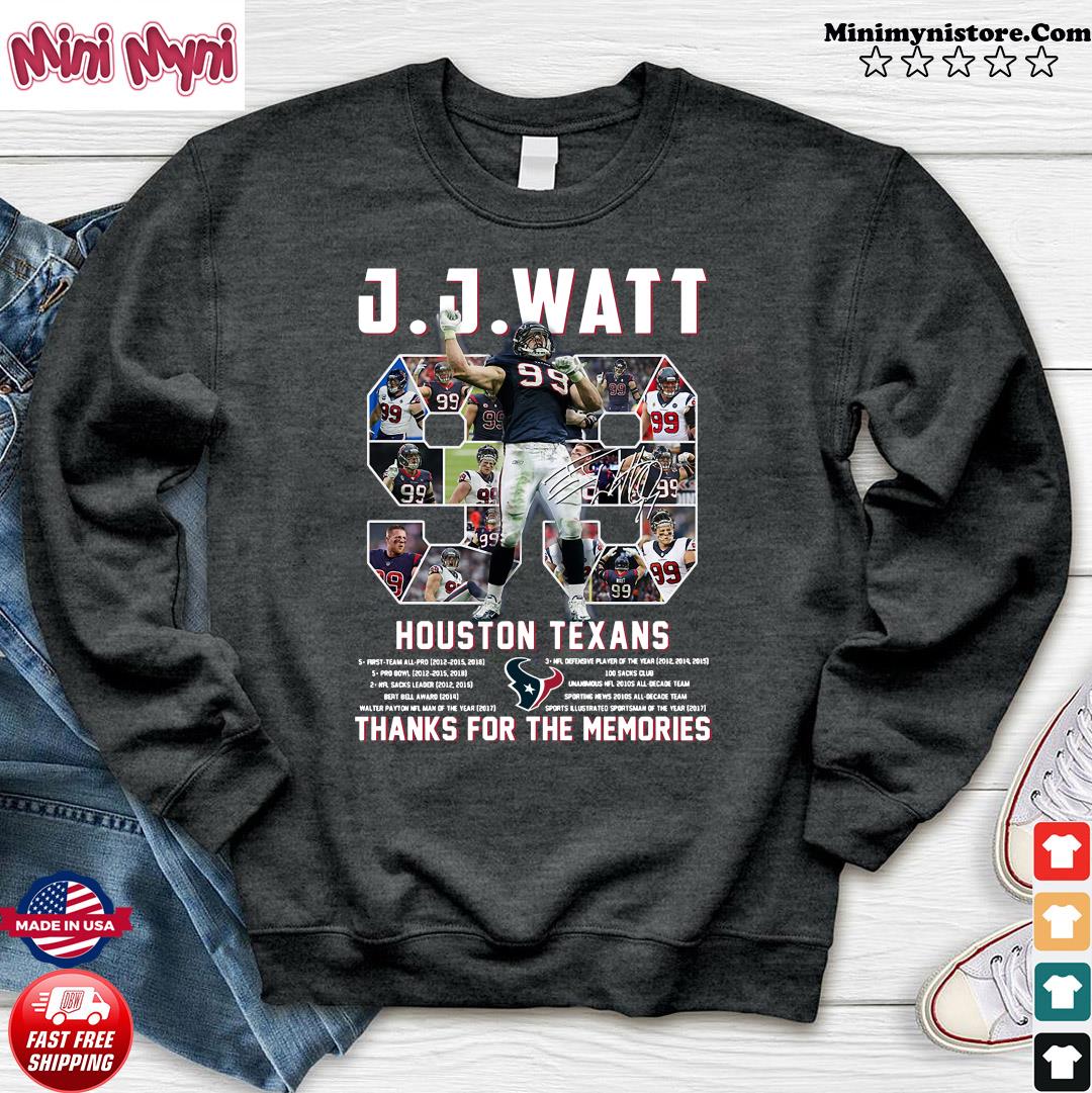 JJ Watt Houston Texans thank you for the memories shirt