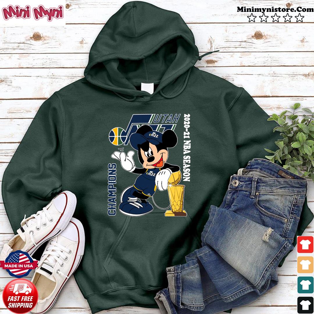 Mickey Mouse Utah Jazz Champions 2021 NBA season shirt, hoodie