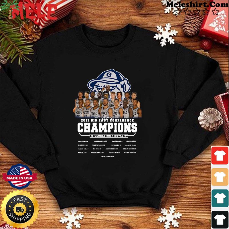 Georgetown hoyas top of the world 2021 big east men's basketball conference  tournament champions shirt, hoodie, sweater, long sleeve and tank top