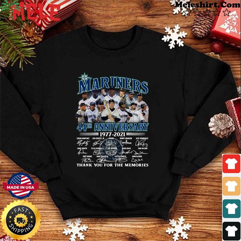 Official The Blue Jays 44th Anniversary 1977-2021 Thank You For The  Memories Shirt, hoodie, tank top