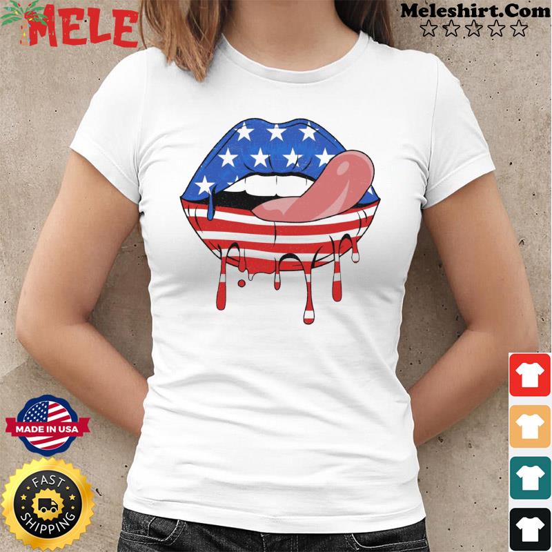 Merica Shirt Merican Flag Lips Shirt America Patriotic Shirt USA 4th of July Shirt America Lips Shirt USA Shirt Patriotic Lips Shirt