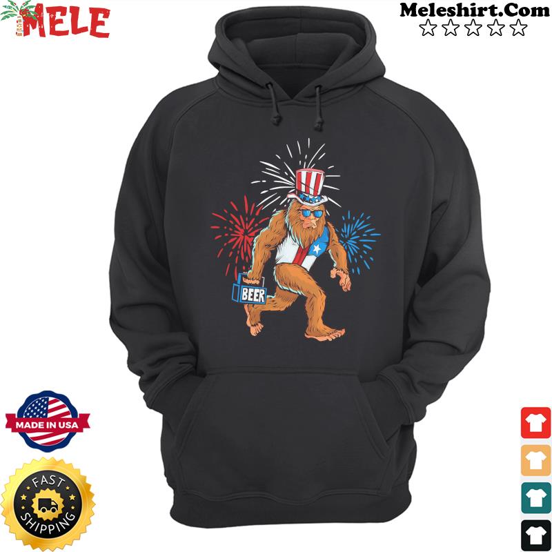 Bigfoot Beer Independence Day 4th Of July American Flag Shirt Hoodie