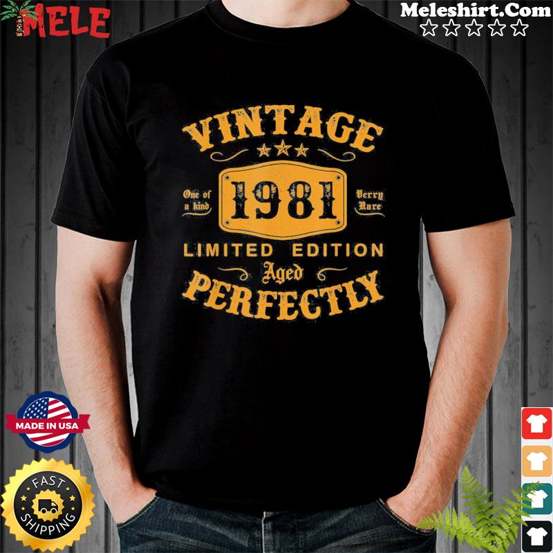 Men's Vintage 1981 40th Birthday T-Shirt Classic Forty Shirt Gift Idea