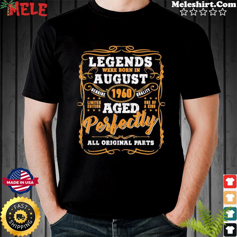 Vintage August 1960 61st Birthday 61 Year Old T-Shirt