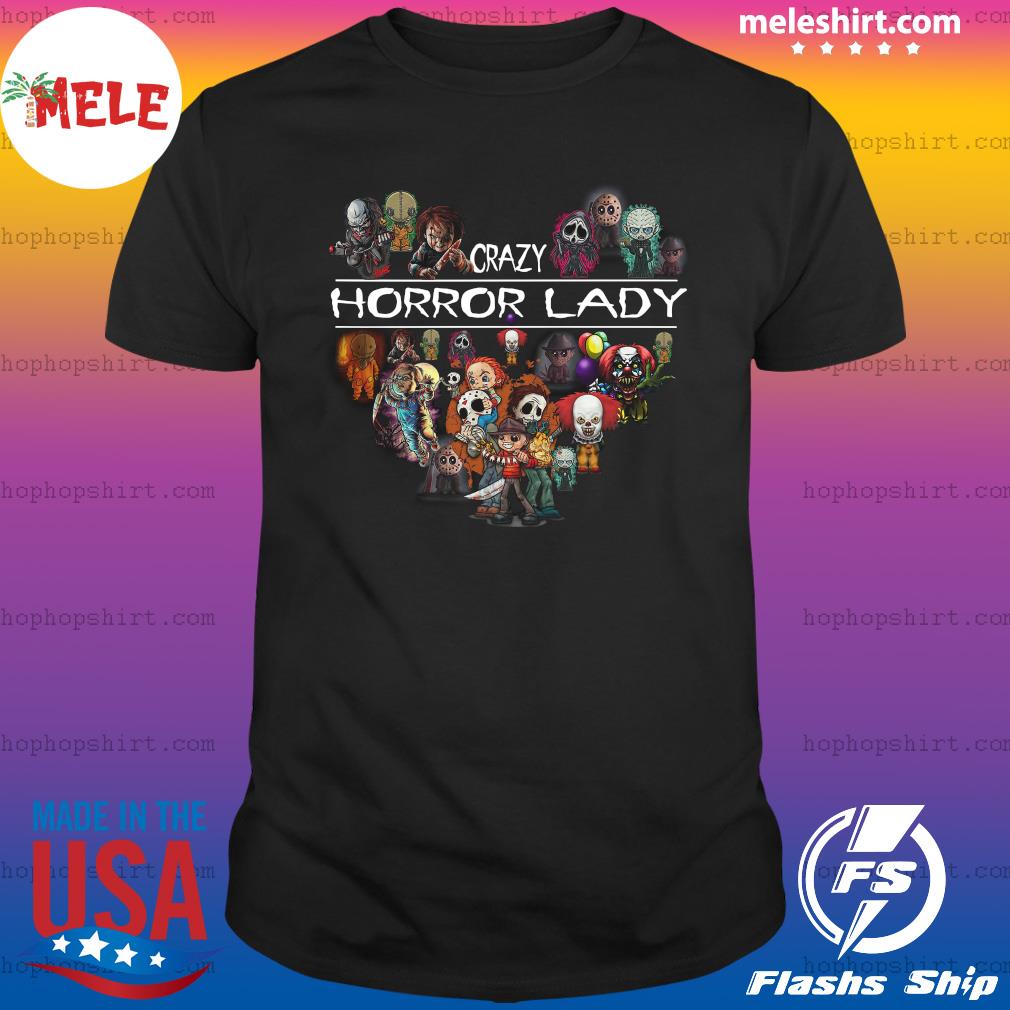 crazy horror lady t shirt